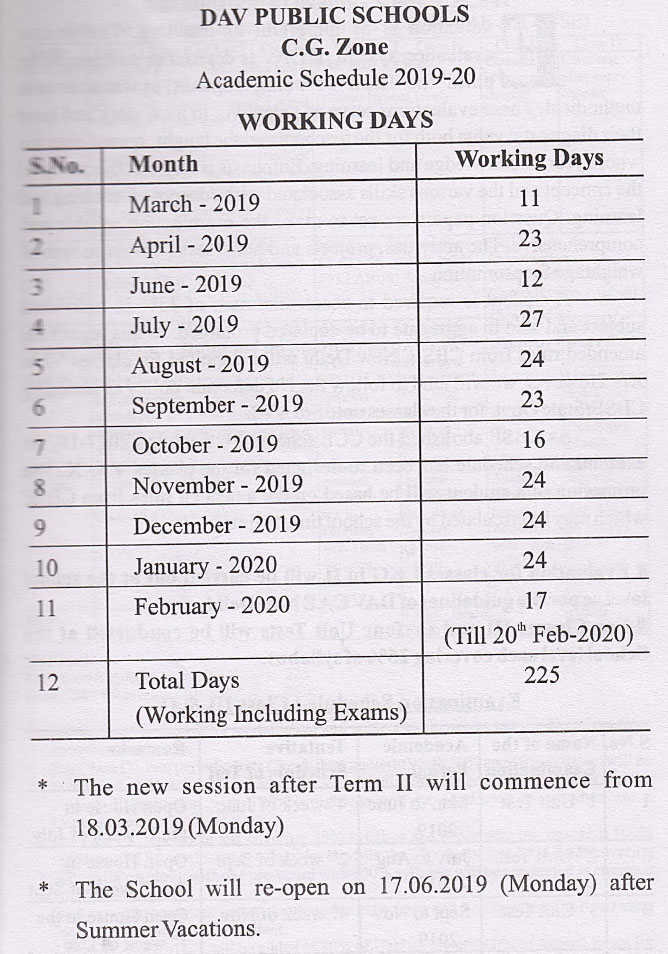 Academic Claender 19-20